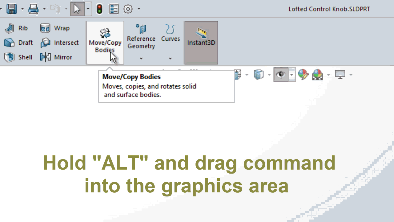 How to Use the SOLIDWORKS Search Command Window