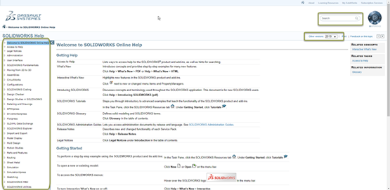 How to Use the SOLIDWORKS Help Functionality